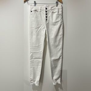 KanCac High Rise White Skinny Jeans